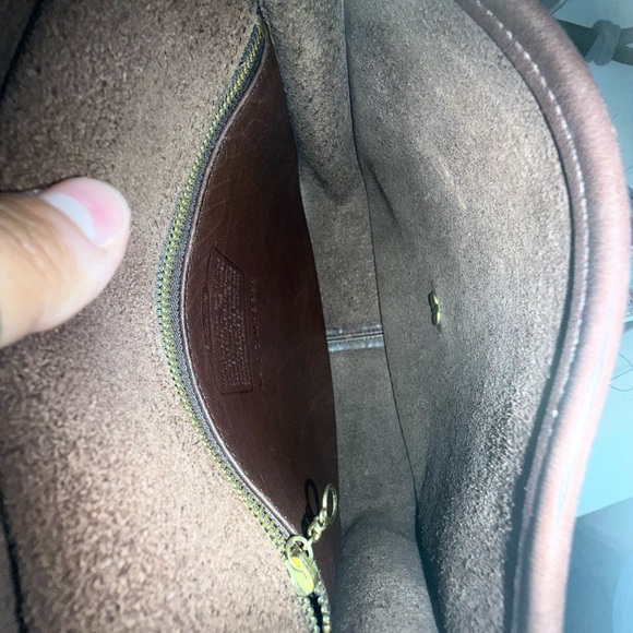 Vintage Coach 9988 Dark Mahogany Crescent Saddle Crossbody – Made in USA - Picture 5 of 6
